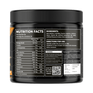 XClub Nutrition Pre-Workout Orange Flavour | 20 Servings