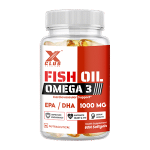 XClub Nutrition Omega 3 Fish Oil Capsules For Women and Men – 60 Softgels