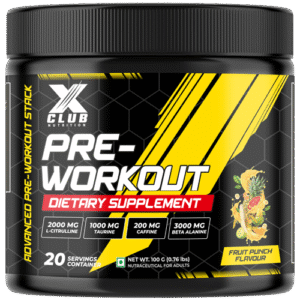 XClub Nutrition Pre-Workout Fruit Punch Flavour | 20 Servings