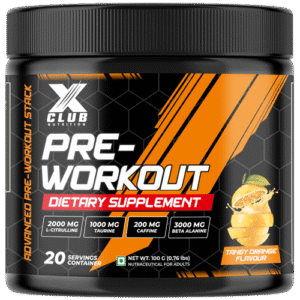 XClub Nutrition Pre-Workout Orange Flavour | 20 Servings