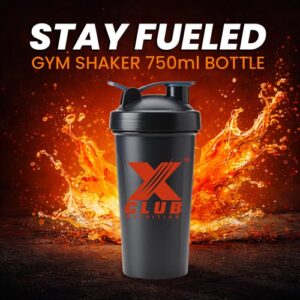 Xclub Nutrition Gym Shaker Bottle Black 750ml